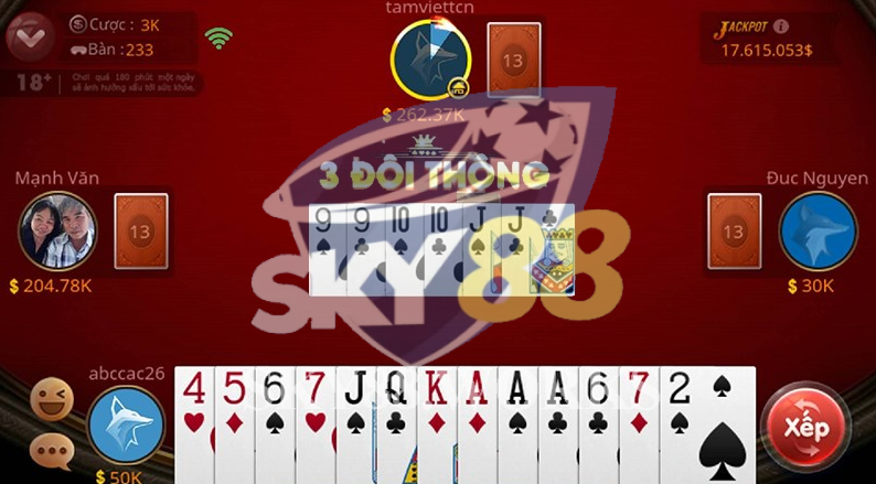 cách chơi 3 đôi thông