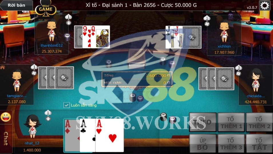 cách chơi xì tố tại sky88