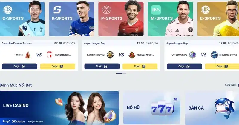 Kho sản phẩm cá cược sky88 đa dạng hấp dẫn