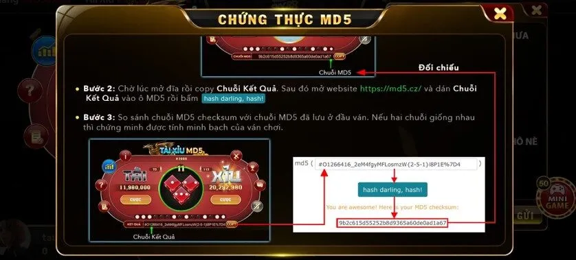 cách check kết quả md5 chuẩn tại sky88