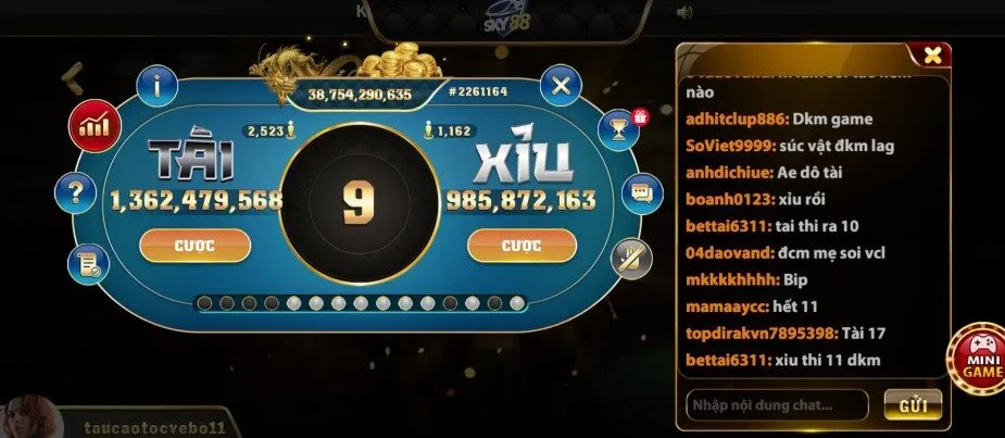 tài xỉu là game bài sky88 dễ thắng